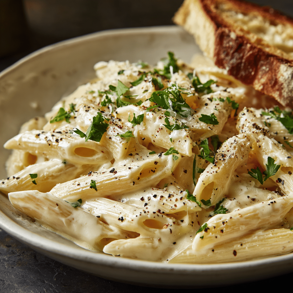 Creamy Garlic Penne Pasta