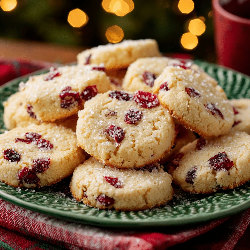 Sparkling Sugarplum Cranberry Cookies