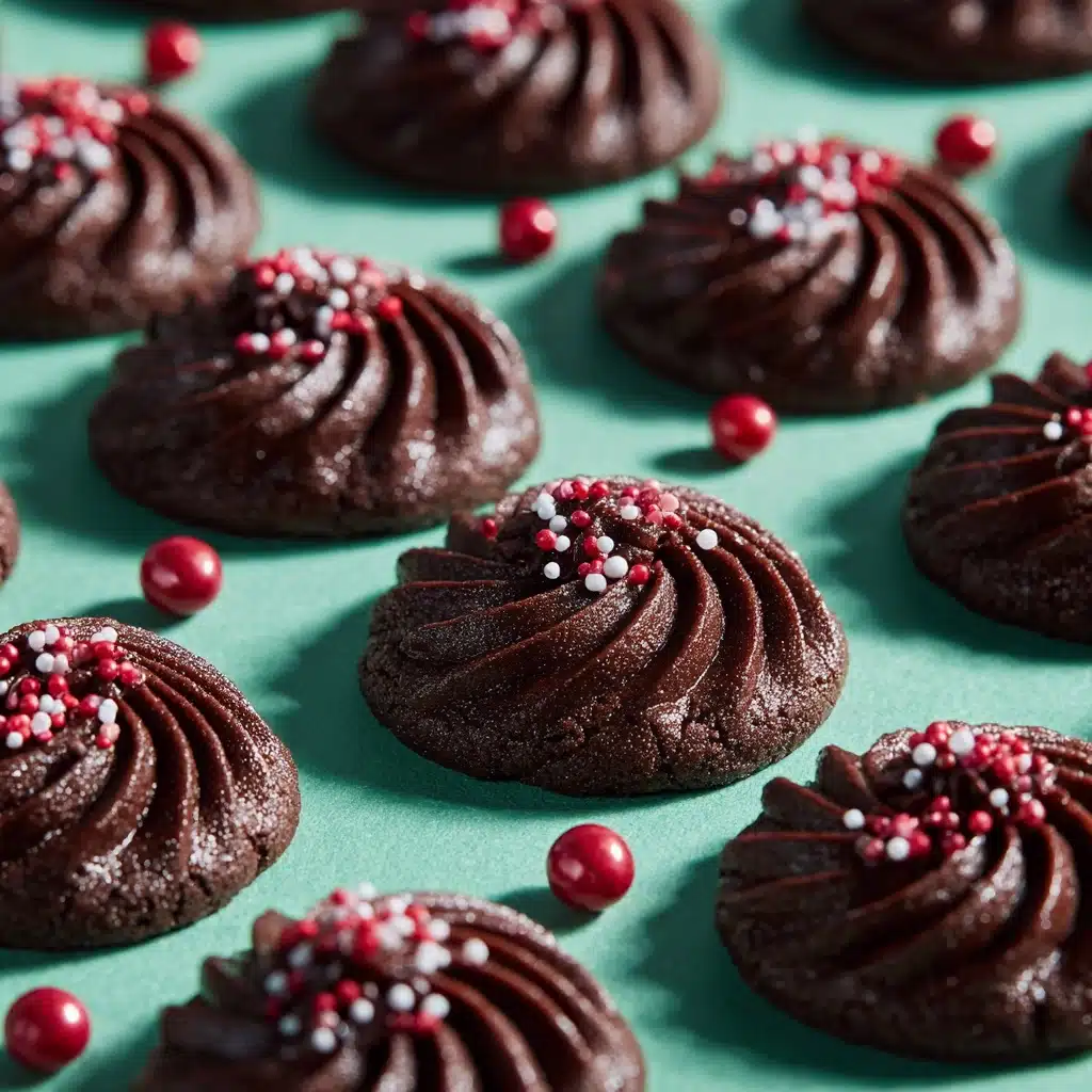 Piped Chocolate Butter Cookies Recipe