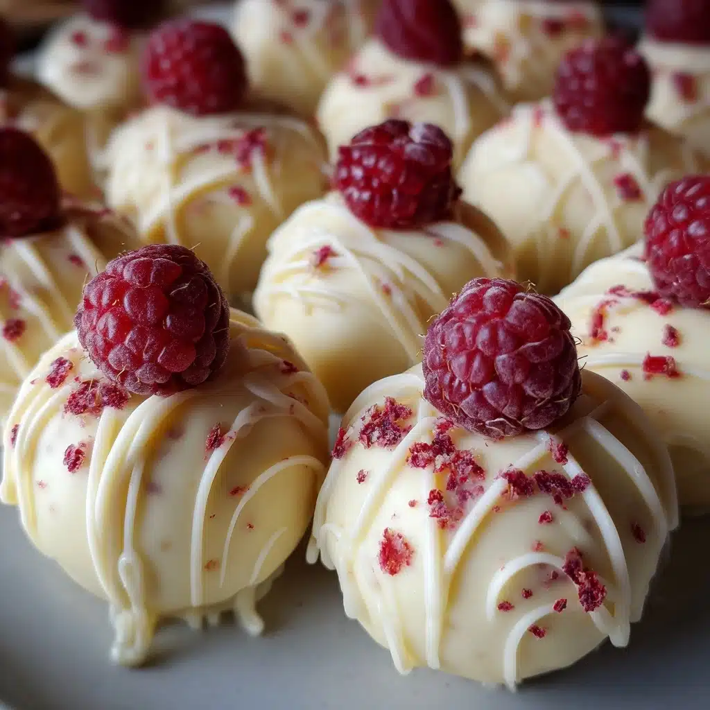 White Chocolate Raspberry Cheesecake Balls Recipe - Recipe Image