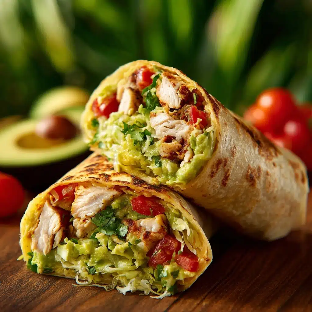 Quick & Easy Chicken Avocado Wrap Recipe - Recipe Image