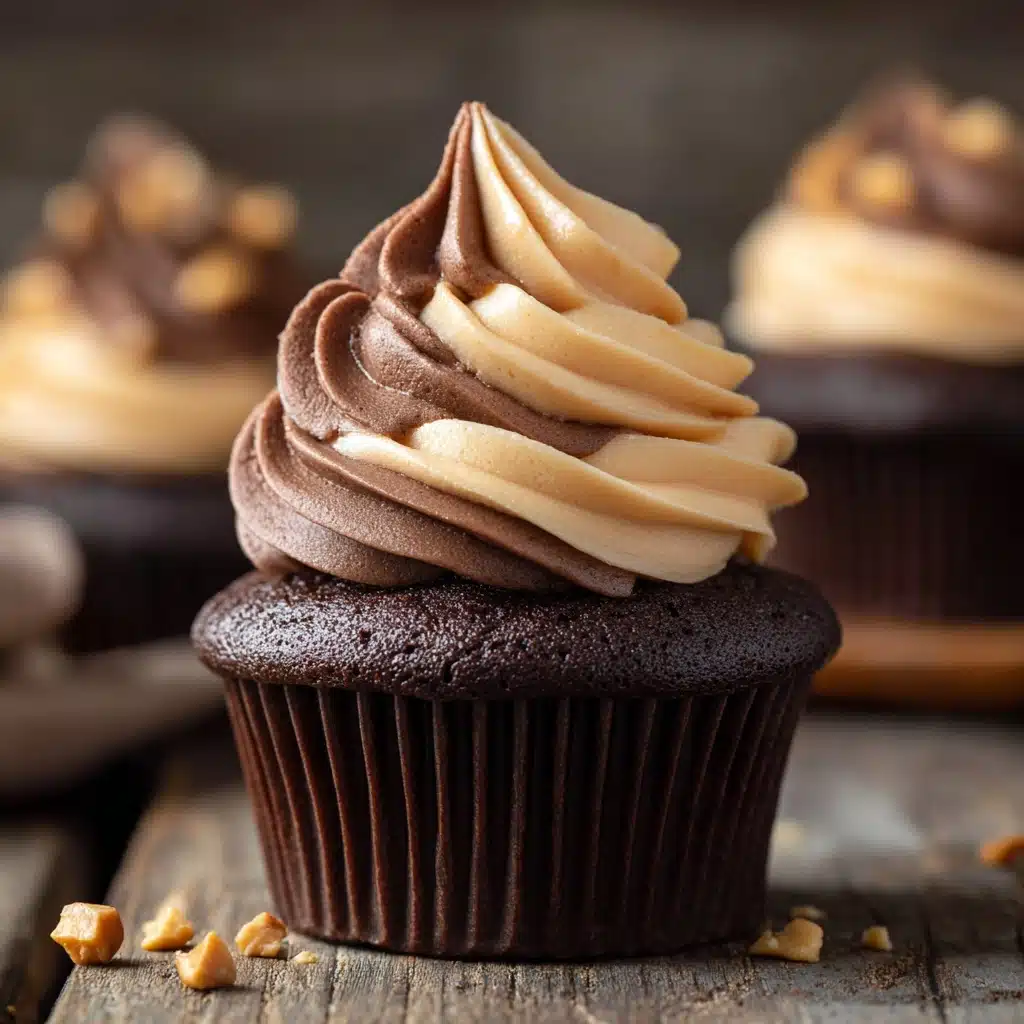 Chocolate Peanut Butter Cupcakes Recipe - Recipe Image