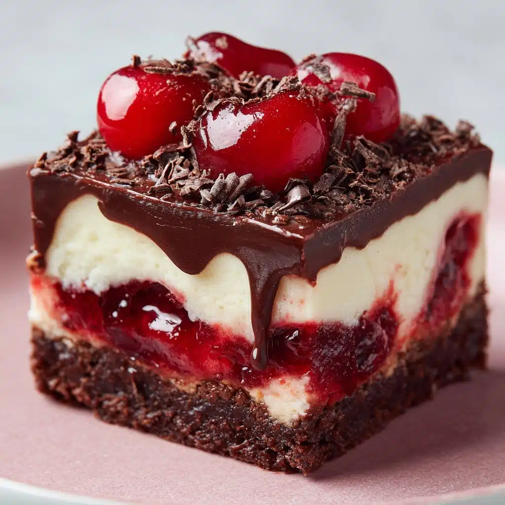 Chocolate Cherry Cheesecake Bars Recipe