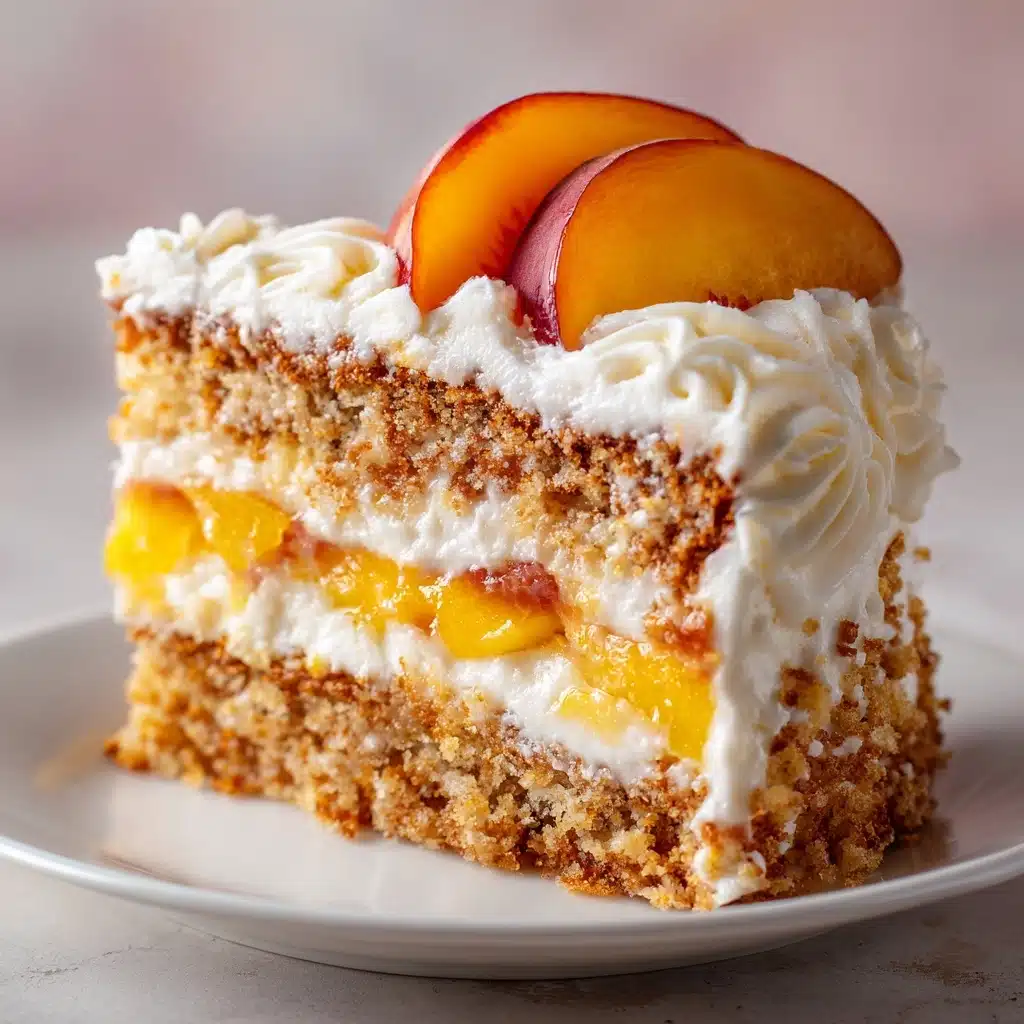 Peach Cake with Brown Sugar Frosting Recipe