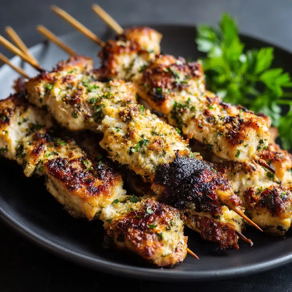 Garlic Parmesan Chicken Skewers Recipe - Recipe Image