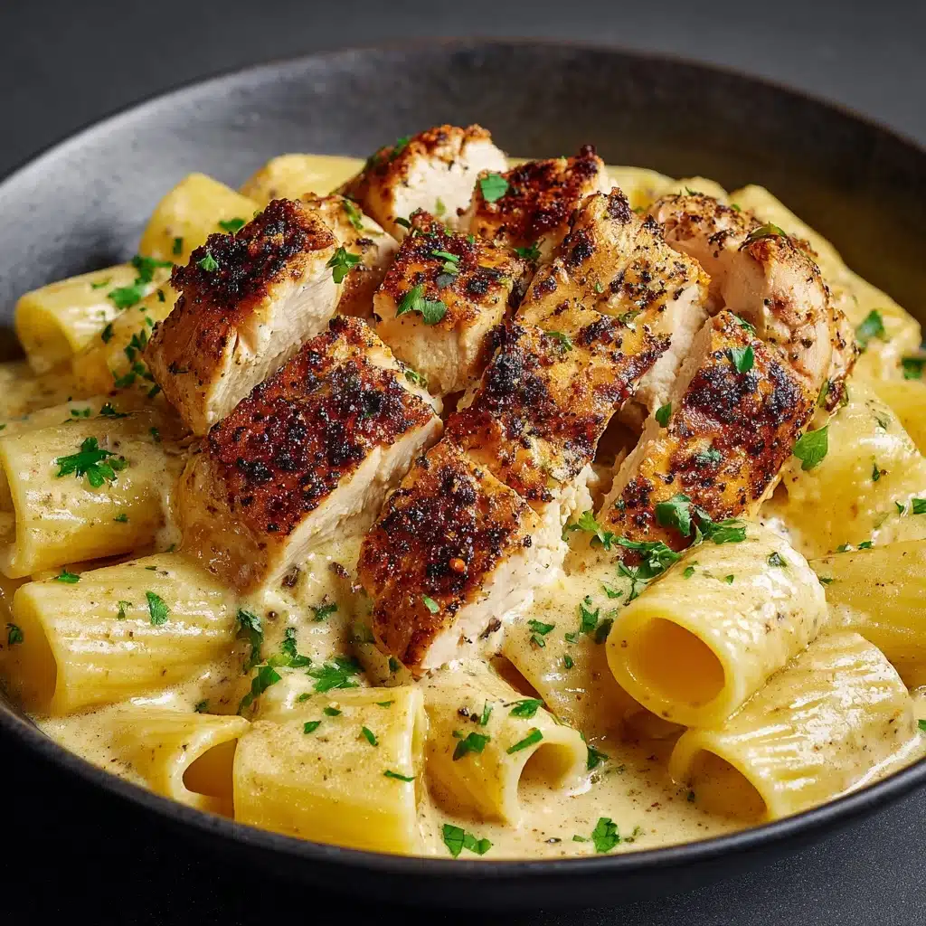 Creamy Garlic Butter Chicken and Rigatoni in Parmesan Sauce Recipe