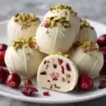Cranberry Pistachio White Chocolate Truffles Recipe