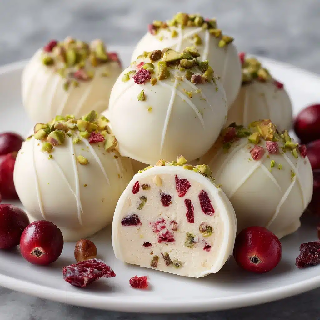 Cranberry Pistachio White Chocolate Truffles Recipe