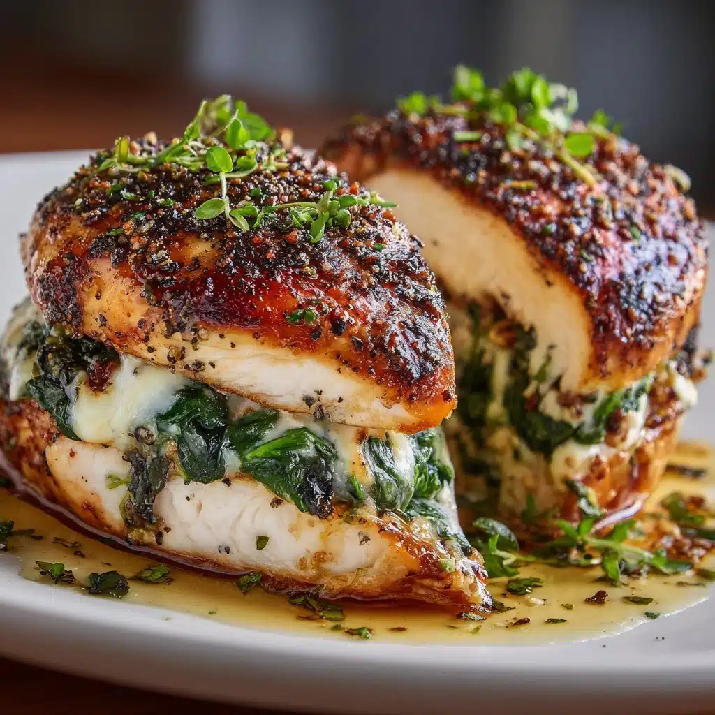 Cheesy Spinach Stuffed Chicken Breasts Recipe
