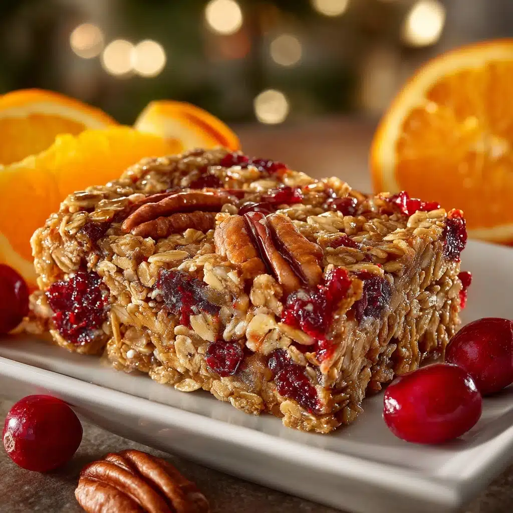 Cranberry, Orange & Pecan Oatmeal Bars Recipe