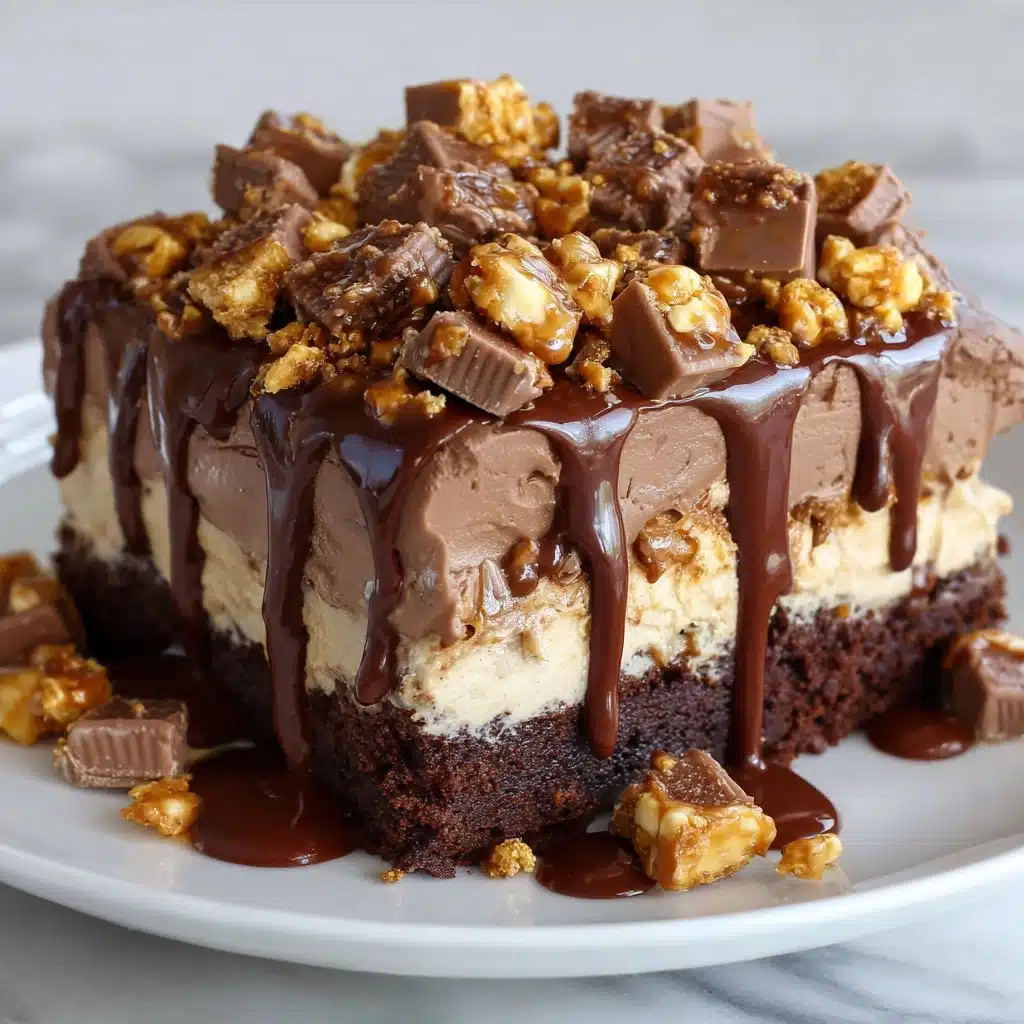 Snickers Poke Cake Recipe - Recipe Image