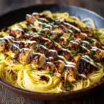 Garlic Butter Chicken Bites with Creamy Parmesan Pasta Recipe