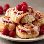 Raspberry Cinnamon Rolls with Lemon Glaze Recipe