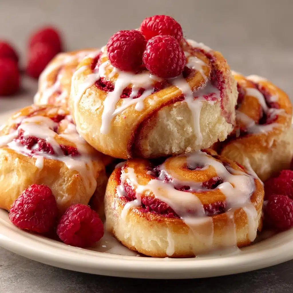 Raspberry Cinnamon Rolls with Lemon Glaze Recipe