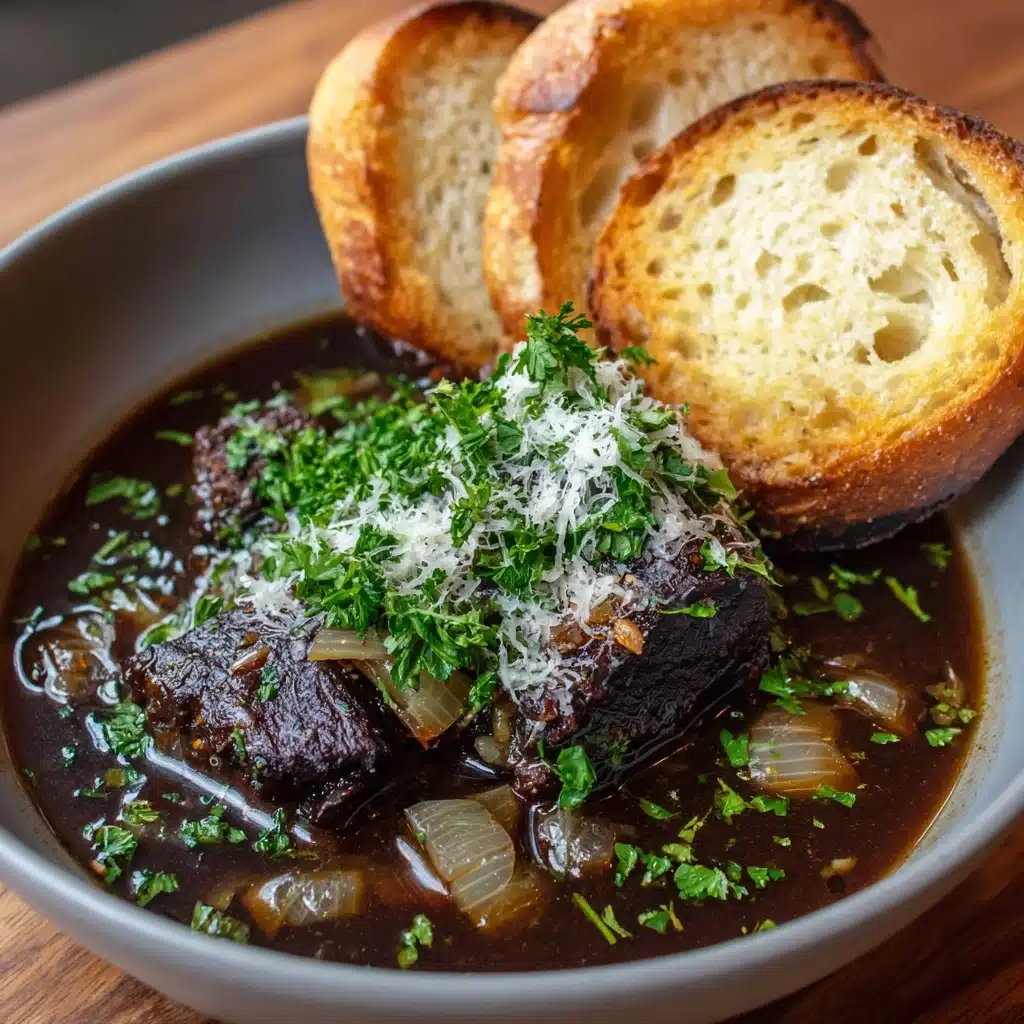 French Onion Beef Short Rib Soup Recipe