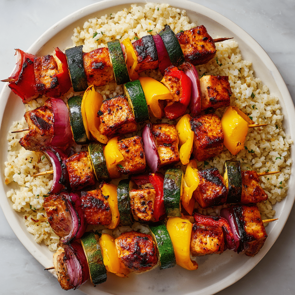 Garlic Herb Chicken Kabobs Recipe - Recipe Image