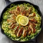 Lemon Garlic Chicken Zoodles Recipe