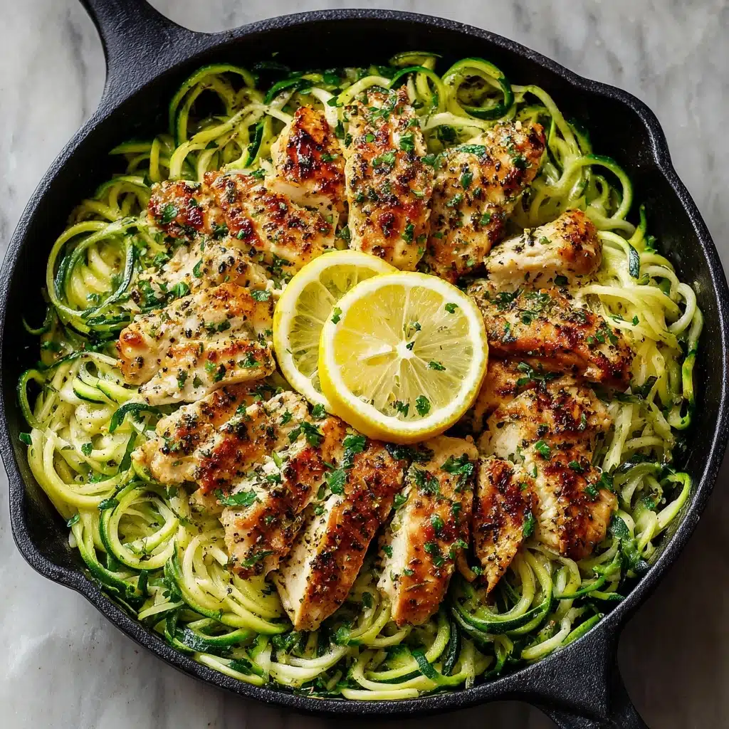 Lemon Garlic Chicken Zoodles Recipe