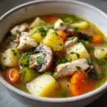 Easy Chicken, Mushroom & Leek Soup Recipe