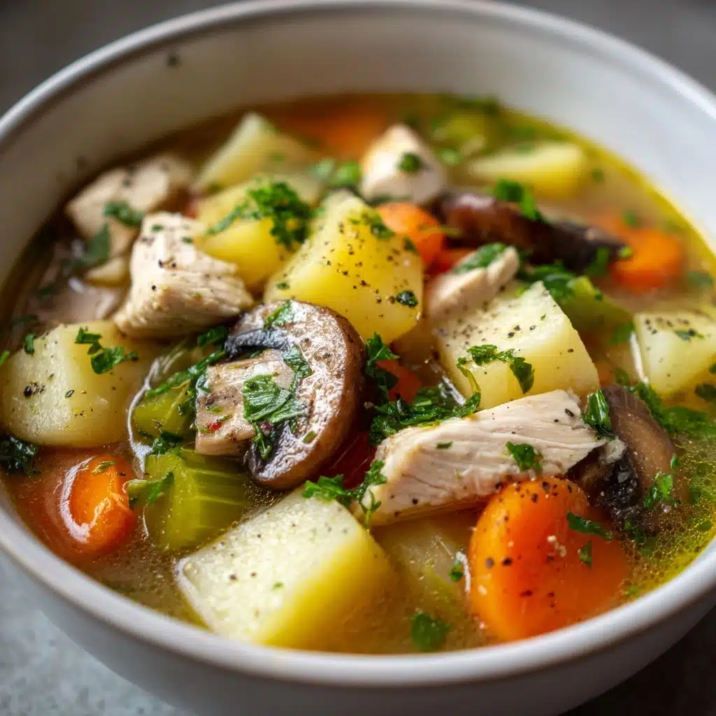 Easy Chicken, Mushroom & Leek Soup Recipe
