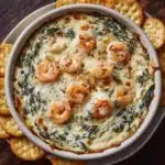 Cheesy and Creamy Shrimp & Crab Spinach Dip Recipe