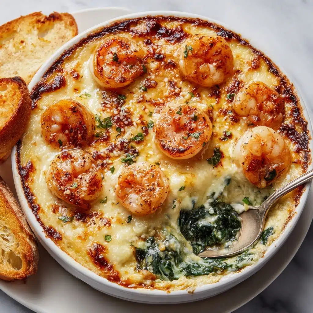 Cheesy and Creamy Shrimp & Crab Spinach Dip Recipe - Recipe Image