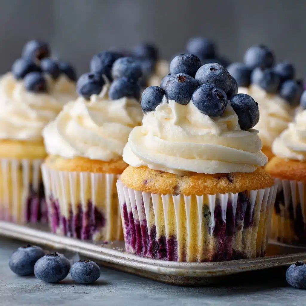 White Chocolate Blueberry Cupcakes Recipe - Recipe Image