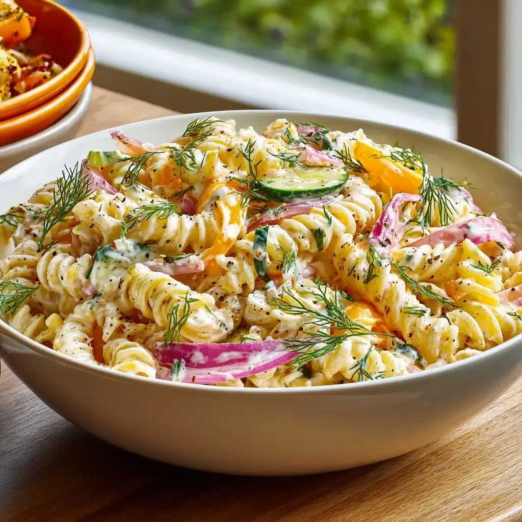 Tangy Dill Pickle Pasta Salad Recipe