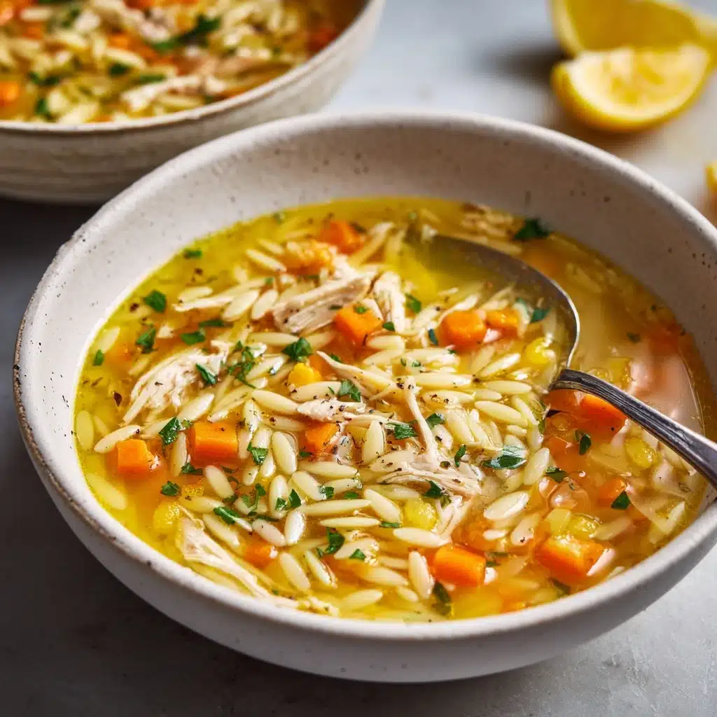 Lemon Chicken Orzo Soup Recipe
