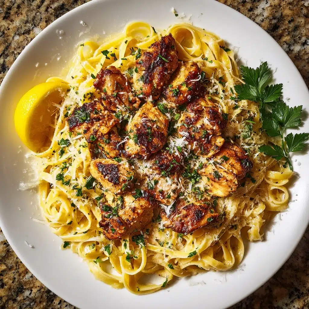 Lemon Garlic Butter Chicken with Parmesan Linguine Recipe