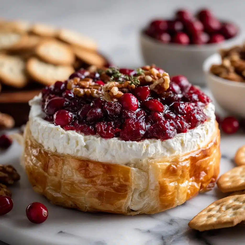 Baked Cranberry Cream Cheese Dip with a Golden Crust Recipe