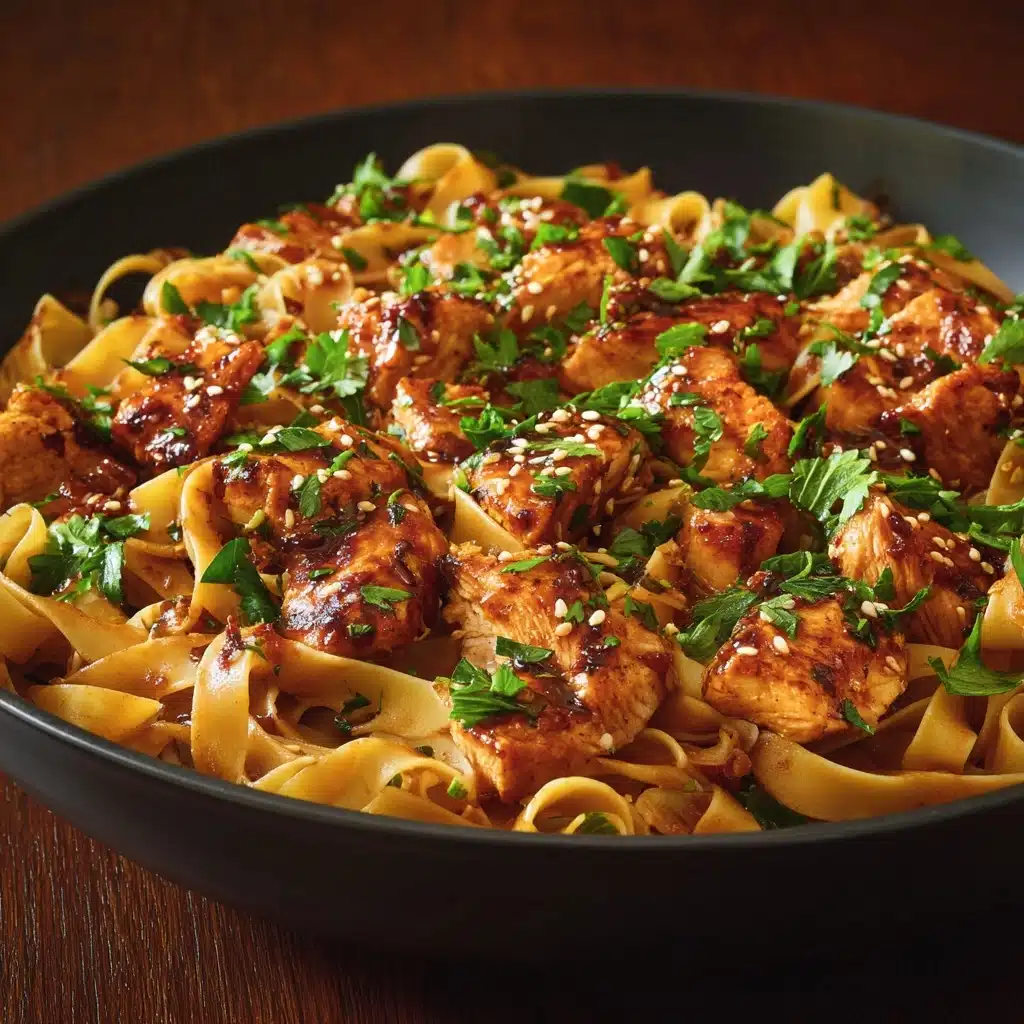 One-Pot Honey Garlic Chicken and Noodles Recipe - Recipe Image