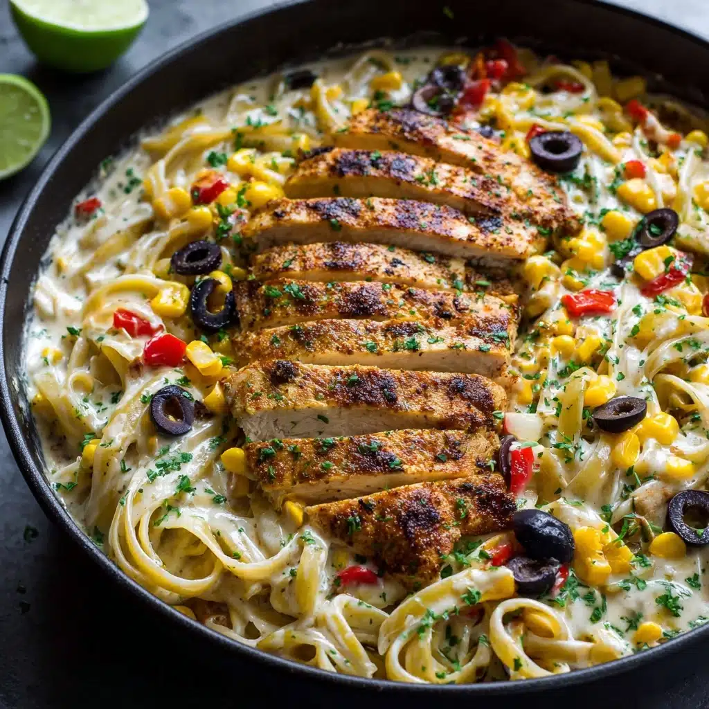 Creamy Southwest Chicken Alfredo Recipe - Recipe Image