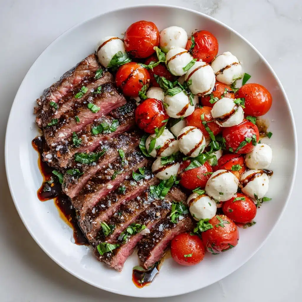 Balsamic Caprese Grilled Flank Steak Recipe - Recipe Image