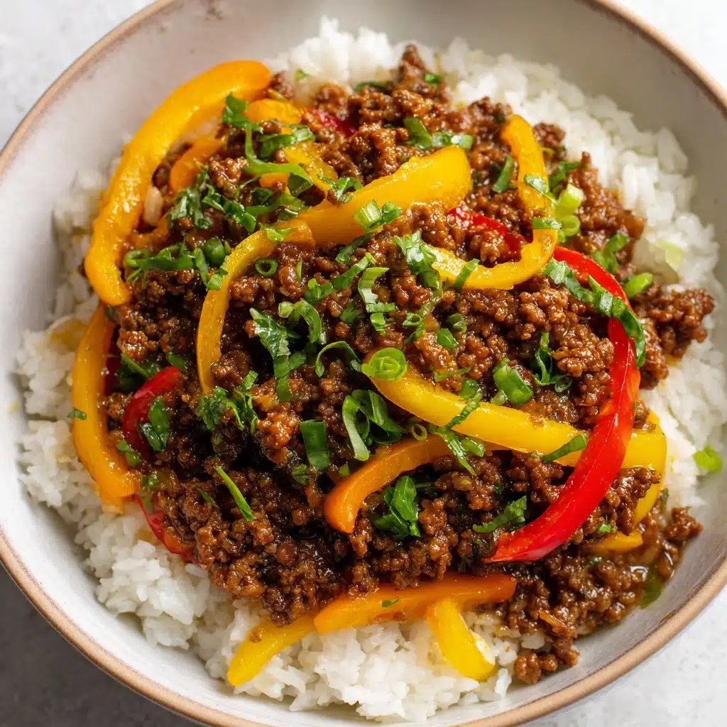 Beef and Pepper Rice Bowl Recipe