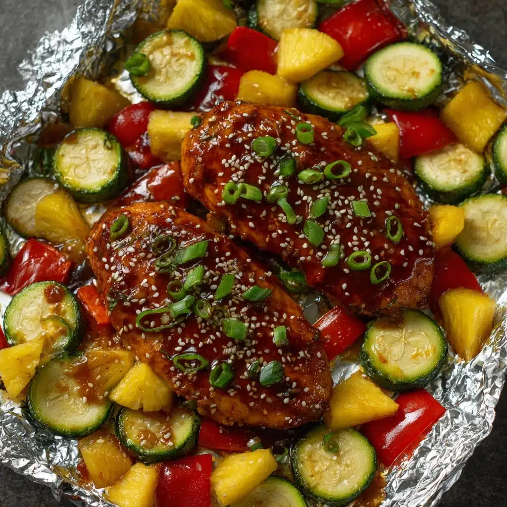 Teriyaki Chicken and Pineapple Foil Packets Recipe