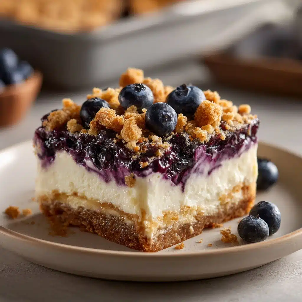 Lavender and Blueberry Cheesecake Bars Recipe - Recipe Image