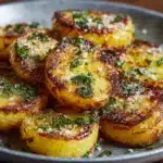 Crispy Garlic Parmesan Crusted Potatoes Recipe