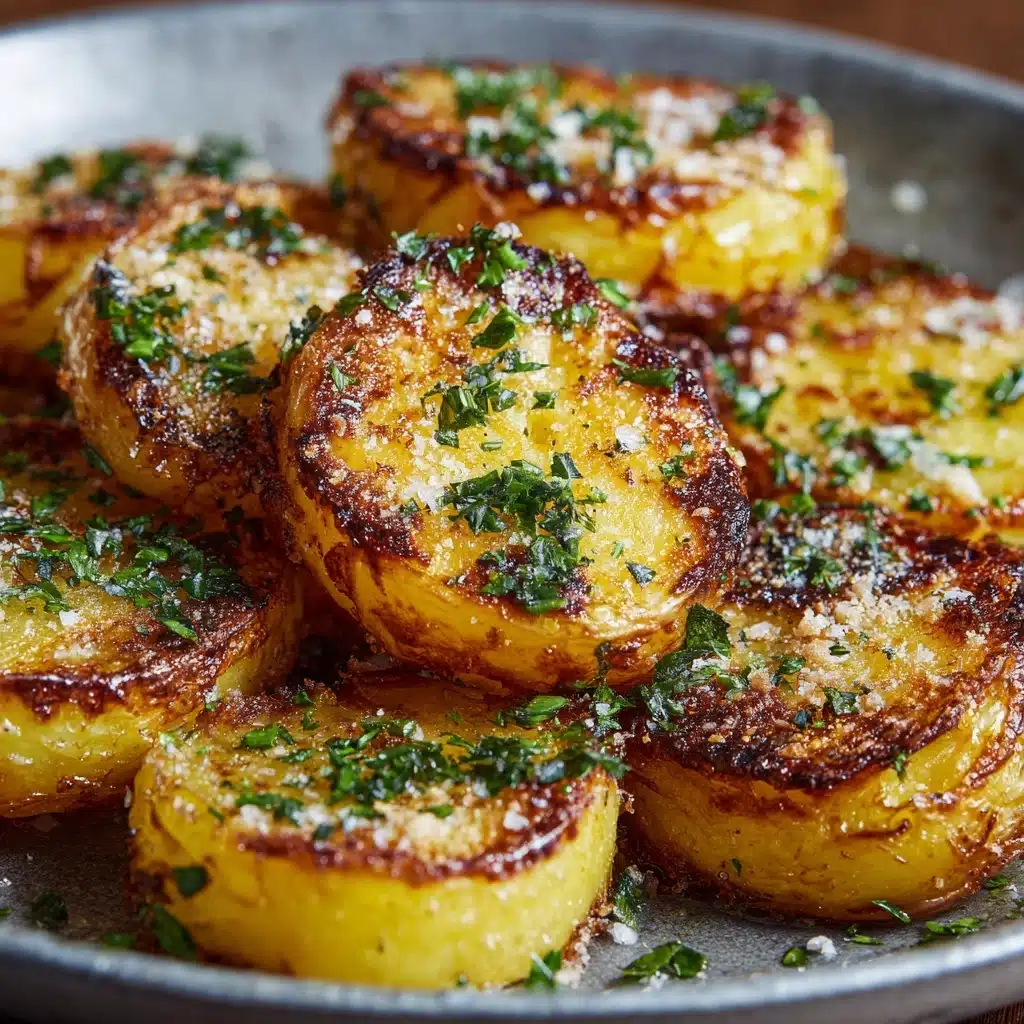 Crispy Garlic Parmesan Crusted Potatoes Recipe