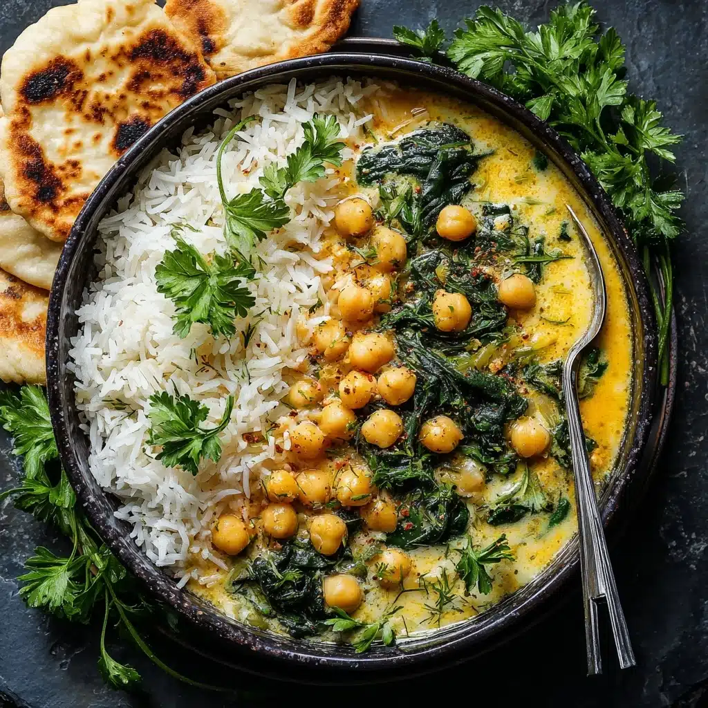 Chickpea Spinach Coconut Curry Recipe