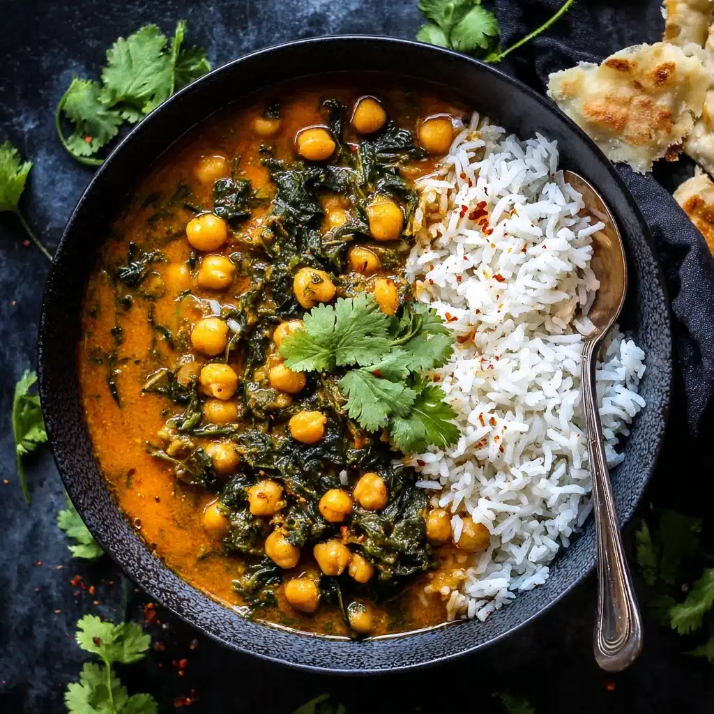 Chickpea Spinach Coconut Curry Recipe - Recipe Image