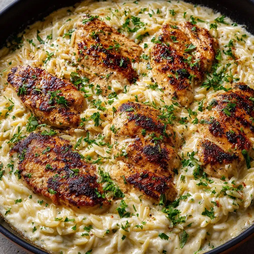 One-Pan Creamy Parmesan Chicken and Rice Recipe