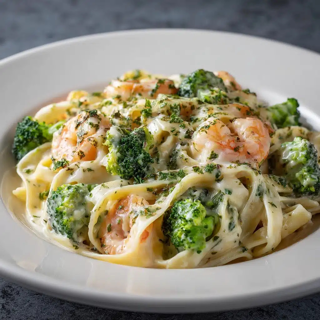 Broccoli Shrimp Alfredo Recipe - Recipe Image