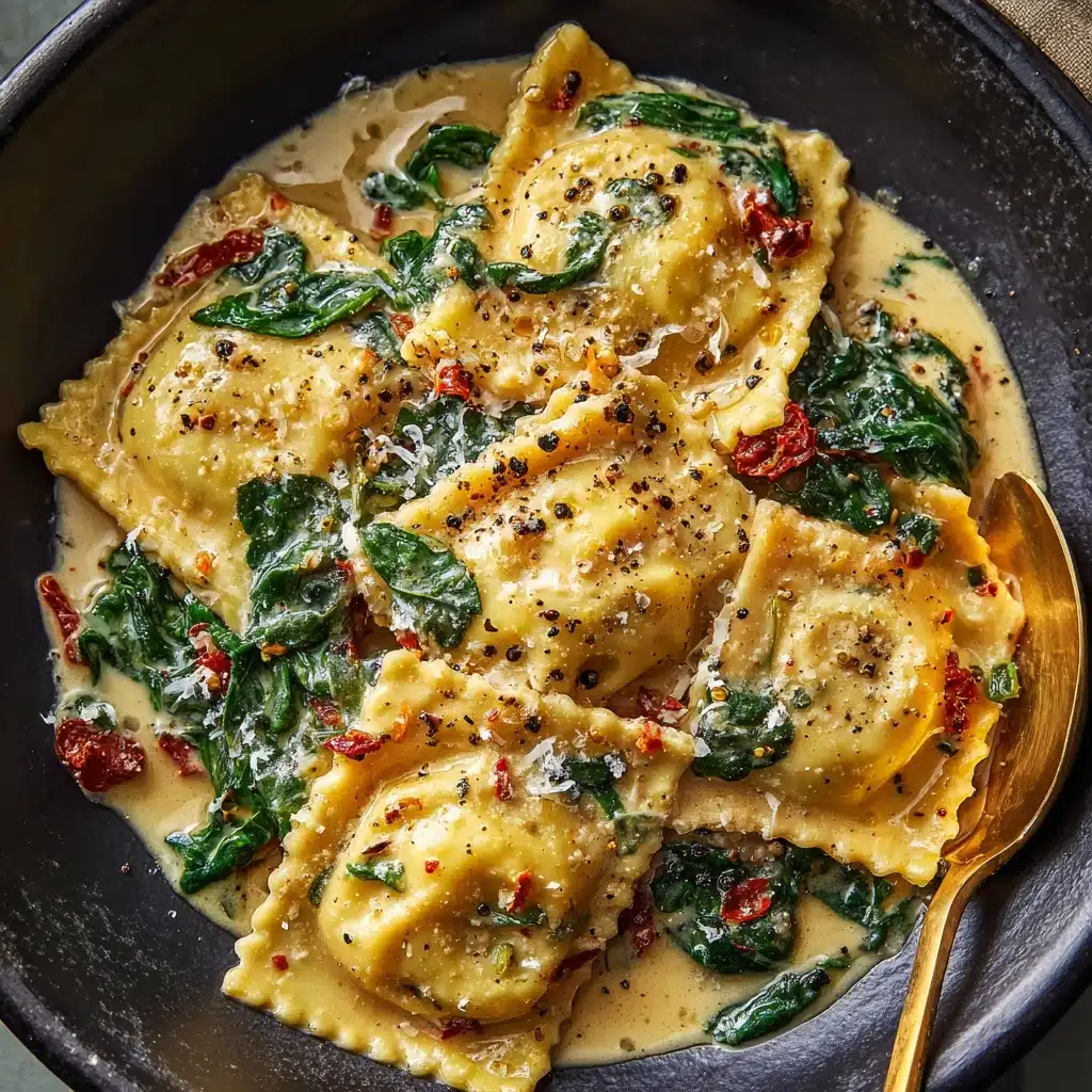 Creamy Tuscan Ravioli Recipe - Recipe Image