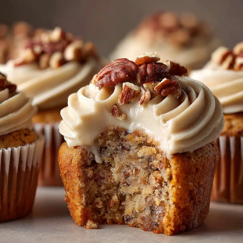 Banana Cinnamon Pecan Cupcakes with Cream Cheese Frosting Recipe