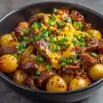 Crockpot Loaded Steak and Potato Bake Recipe