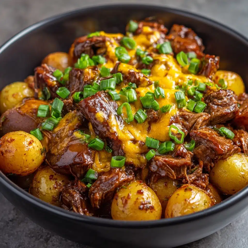 Crockpot Loaded Steak and Potato Bake Recipe