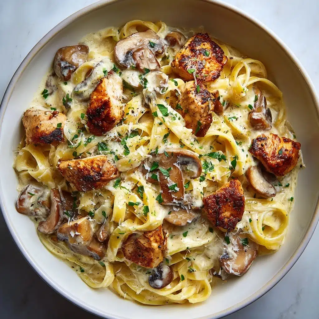 Creamy Chicken and Mushroom Pasta Recipe - Recipe Image