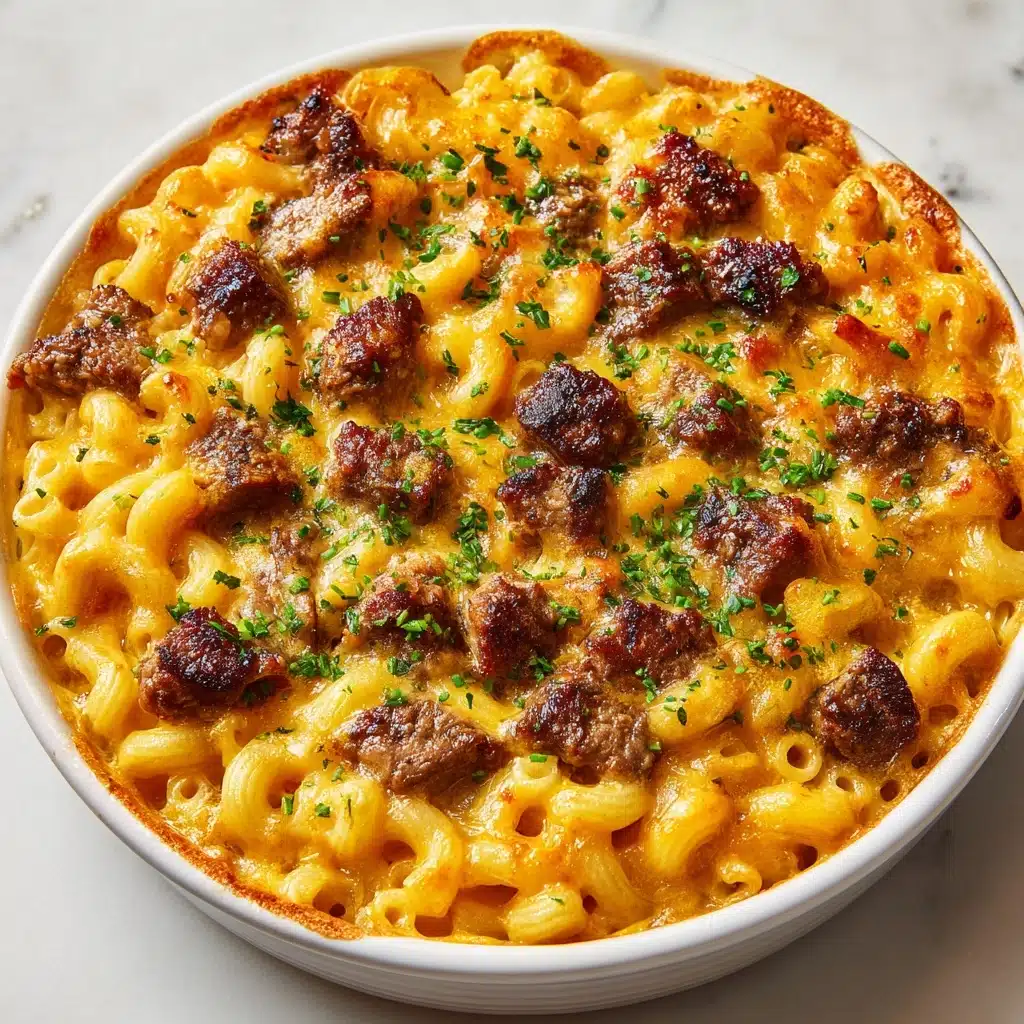 Creamy Honey Buffalo Steak Pasta Bake Recipe - Recipe Image