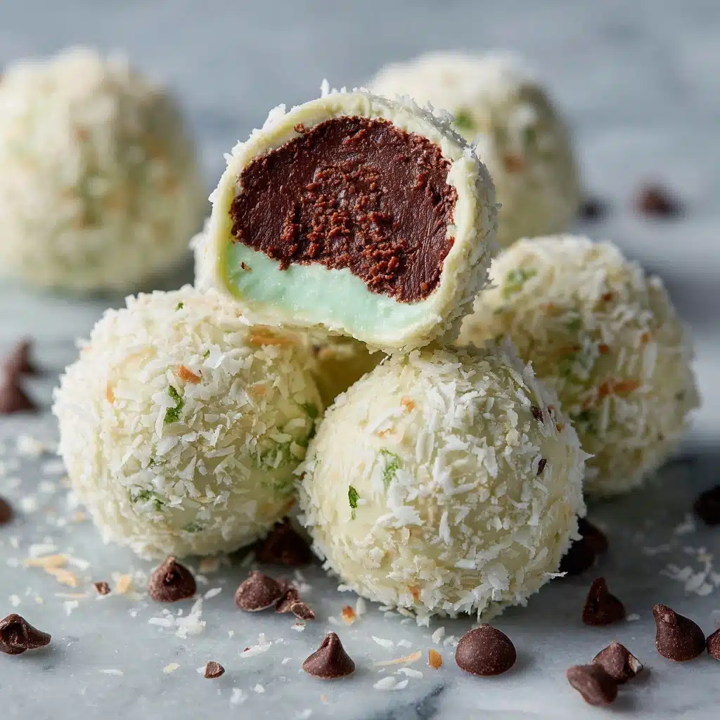 Mint Chocolate Chip Snowball Cookies Recipe